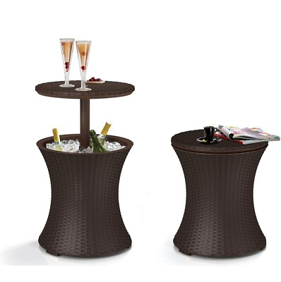#ad Keter Pacific Cool Bar Outdoor Patio Furniture and Hot Tub Side Table with... $61.60