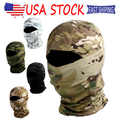 #ad Full Face Mask Military Camouflage Balaclava Mens Tactical Face Mask Face Cover $7.99