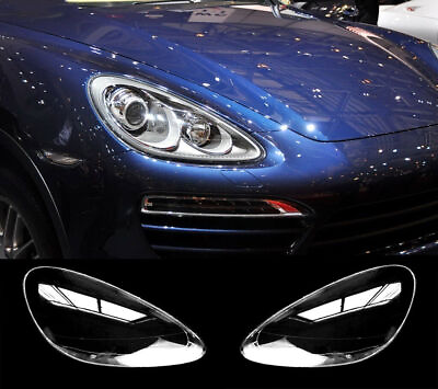 #ad For Porsche Cayenne 2011 2014 Lens Cover Headlight Lampshade Clear Shell Pair $89.31
