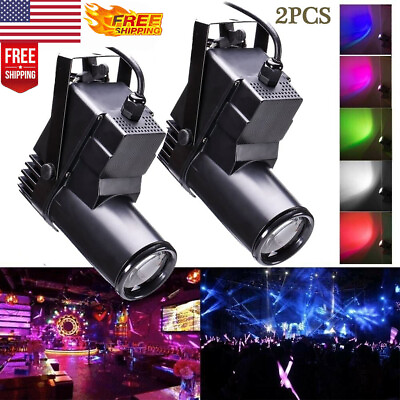 #ad 2PCS 50W RGBW LED Stage Lighting Beam DMX Show Party Disco DJ Pinspot Light $47.49