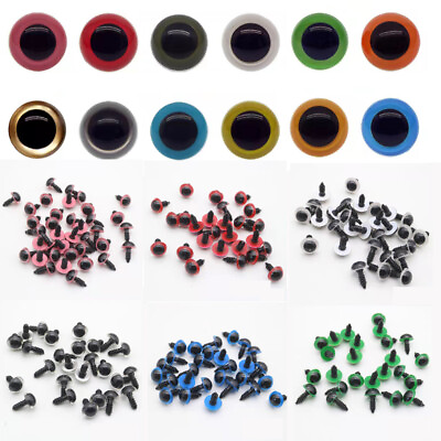 #ad 100PCS Animal Puppet Craft 6mm 24mm Plastic Safety Eyes for DIY Bear Doll Lot $3.15