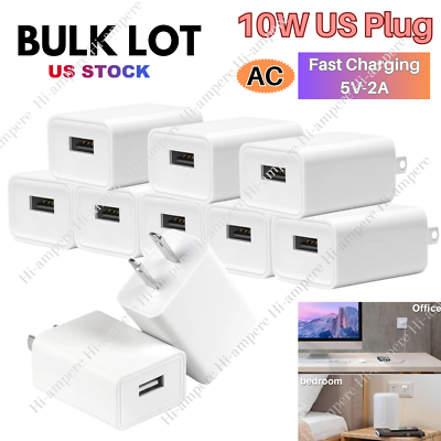 #ad Bulk Lot 5V 2A Universal Fast Charger USB Wall Power Adapter AC Charging Plug US $7.56