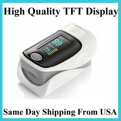 Finger Pulse Oximeter Heart Rate Blood Oxygen Saturation Monitor SpO2 PR Measure $6.56