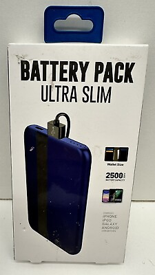 #ad ULTRA SLIM BATTERY PACK BLUE *NEW $13.45