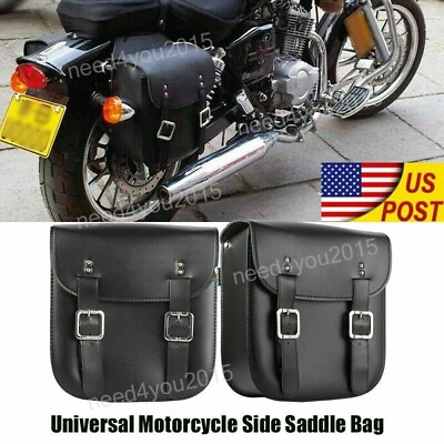 #ad Motorcycle Front Fork Tool Bag SaddleBag Storage Luggage Handlebar PU Leather US $62.88