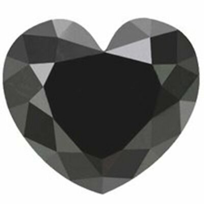 #ad 1pcs Natural Loose Diamond Heart Cut Black Diamond I3 Clarity 0.25ct to 3.0cts $370.00