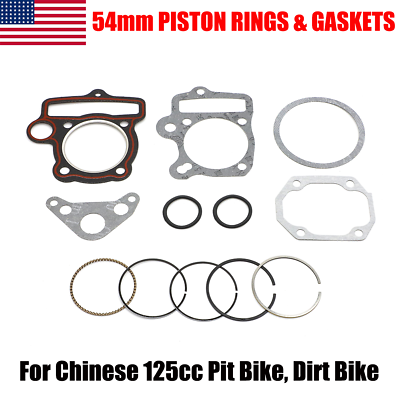 Piston RINGS amp; GASKETS Top End Rebuild Kit For Chinese 125cc Pit Bike Dirt Bike $15.99