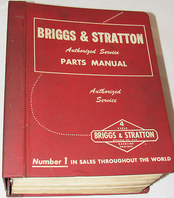 #ad HUGE 1960s 70 BRIGGS amp; STRATTON AUTHORIZED SERVICE amp; PARTS ENGINE MANUAL 14LBS $149.99