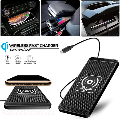 #ad 10W Fast Wireless Car iPhone Charger Charging Pad Mat Universal Accessories New $14.28