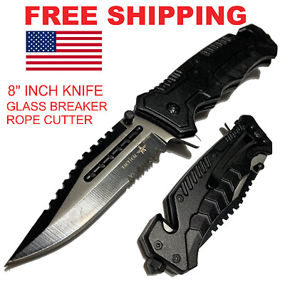 #ad folding knife pocket knife Spring open Assist survival hunting tactical knife $11.95