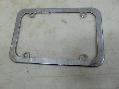 Aftermarket Harley Chrome Vintage License Plate Frame 70#x27;s Early Style Holes $3.95