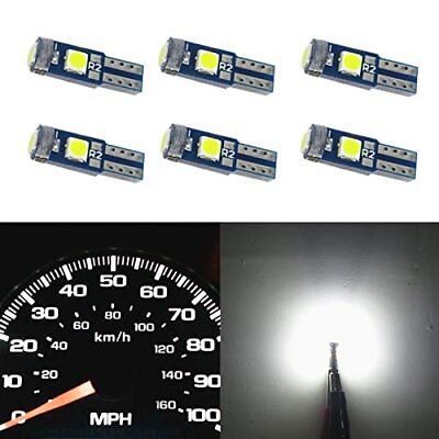 #ad WLJH 6x T5 LED Wedge Bulbs Canbus Error Free 74 73 17 Extremely Bright White New $21.18
