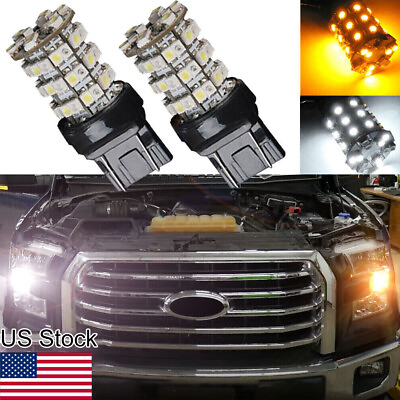 #ad 2x Switchback LED Turn Signal Parking DRL Light Bulbs For 2015 2019 Ford F 150 $21.99