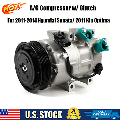 #ad A C Compressor w Clutch For 2011 2014 Hyundai Sonata 2011 Kia Optima 2.0L 2.4L $113.05