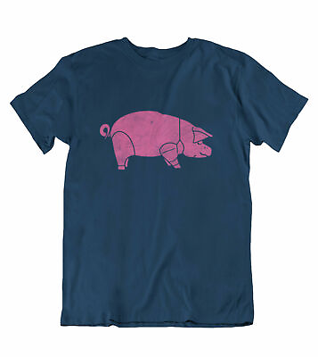 #ad Mens ORGANIC Cotton T Shirt PIG Music As Worn by Dave Gilmour Pink Floyd Rock GBP 8.95