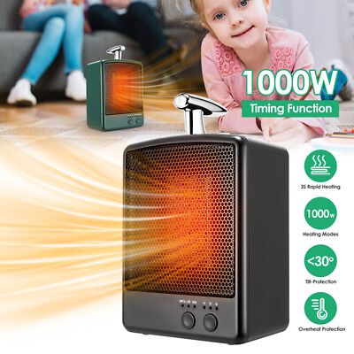 #ad 1000W 900W Portable Electric Space Heaters Garage Hot Air Fan Indoor Large Room $30.99