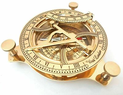 #ad Nautical Marine West London Brass Sundial Compass Collectible Gift decor Handmad $28.16