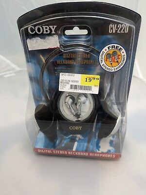 #ad COBY Light Weight Neckband Design Stereo Headphones CV 220 NEW $19.00