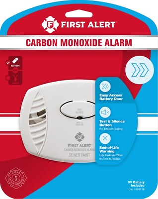 #ad First Alert Battery Powered Electrochemical Carbon Monoxide Detector 1 pk $32.99
