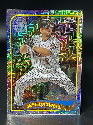 #ad 2024 Topps Series 1 JEFF BAGWELL Astros #37 Chrome 1989 Silver Mojo QTY $1.99