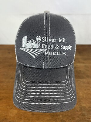 #ad Silver Mill Feed amp; Supply Marshall NC Cotton Blend amp; Mesh Strapback Baseball Cap $14.95
