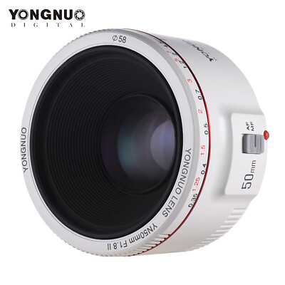 #ad Yongnuo YN50mm F1.8 II White Color AF MF Auto Focus Lens For Canon EOS 70D 5D2 $99.99