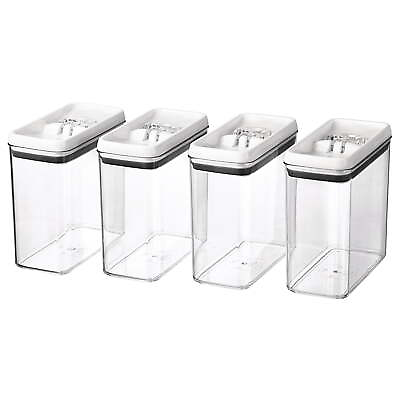 #ad Canister Pack of 4 Flip Tite 11.5 Cup Rectangular Food Storage Container Set $19.80