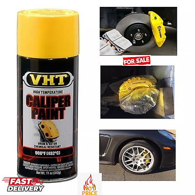 #ad Caliper Paint High Temp Coat Spray Can Yellow Brake Gloss Drum Rotor Custom... $28.21