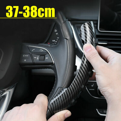 2x Carbon Fiber Universal Car Steering Wheel Booster Cover Non Slip Accessories $10.79