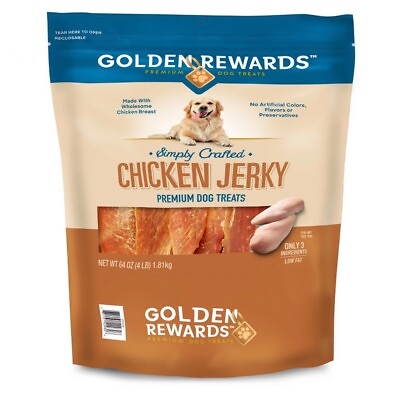 #ad Chicken Flavor Premium Dry Jerky Treats for All Dogs 64 oz $32.30