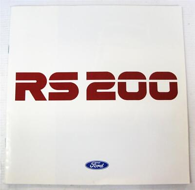 #ad FORD RS 2000 Car Sales Brochure LF Mar 1987 #FOE 07 GBP 99.99