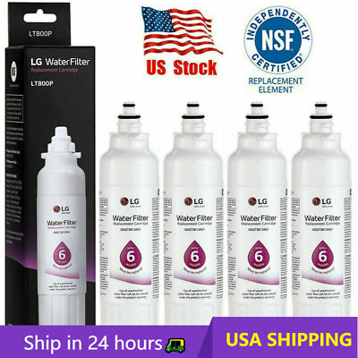#ad 4 PC Lg Lt800p Refrigerator Replacement Water Filter New Sealed Fit ADQ73613401 $33.88