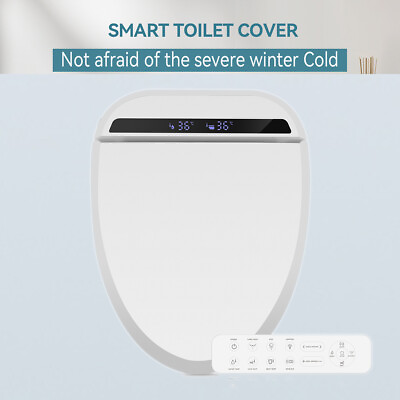 #ad Smart Bidet Toilet Seat Elongated Electric Heated Seat with Warm Water Cleaning $159.99