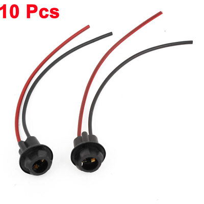 #ad 10 Pcs W5W T10 Light Socket Lamp Bulb Holder Wire Harness Connector Base for Car $9.49