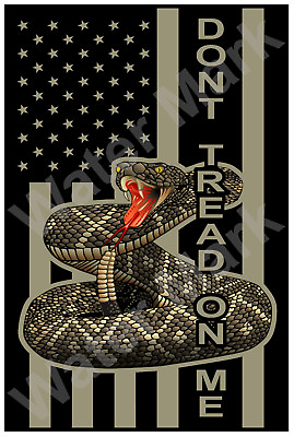 #ad Don#x27;t Tread on Me Vinyl Sticker Decal 2nd Amendment Gun Rights NRA USA flag $4.00