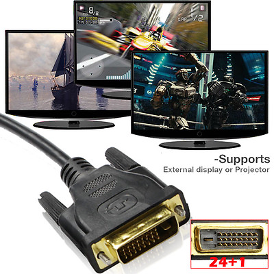 #ad DVI DVI D Dual Link 241 Male to Male Cable Adapter Gold Plated with Ferrites $28.48