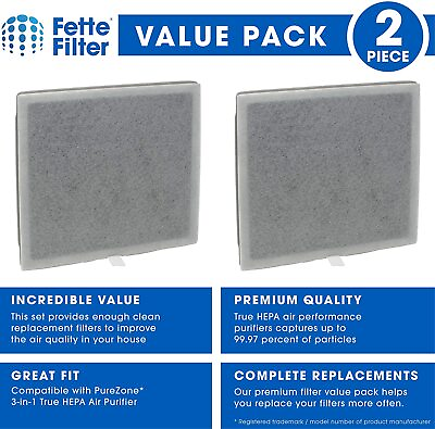 #ad 2 HEPA Filters Compatible with Pure Enrichment Pure Zone PureZone Air Purifier $26.99