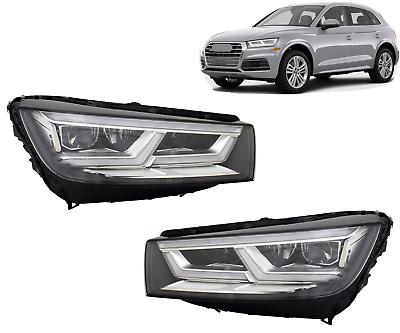 #ad LED Headlight Assembly with Bulbs For AUDI Q5 2018 2019 2020 Pair Leftamp;Right $1199.00