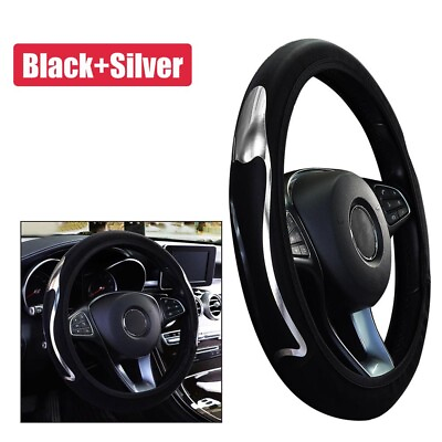 #ad 15#x27;#x27; 38cm Leather Car Steering Wheel Cover Anti Slip Steering Cover Accessories $11.22