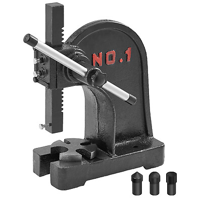 #ad VEVOR Arbor Press 1 Ton Manual Desktop Press Lever Mountable Bearings Cast Iron $48.59