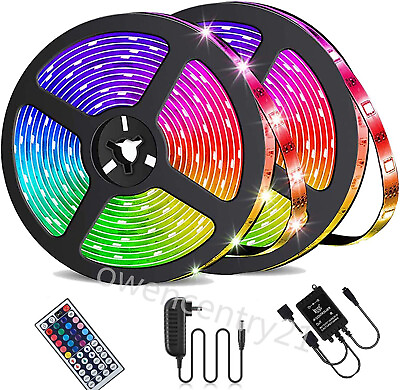 #ad USA LED Strip Lights 100ft 50ft 5050 RGB Room Light with Remote $36.99