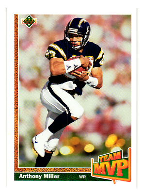 #ad ANTHONY MILLER 1991 UPPER DECK FOOTBALL CARD # 474 $1.75