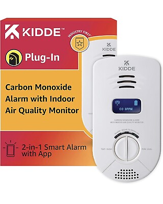 #ad Kidde Smart WiFi Carbon Monoxide Detector amp; Indoor Air Quality Monitor Plug In $52.25