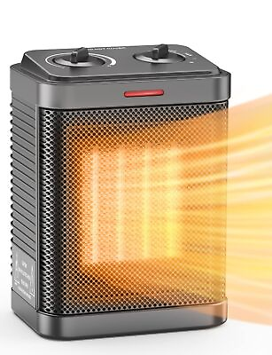 #ad Space Heater for Indoor Use 1500W PTC Ceramic Heater with Thermostat Small ... $35.40