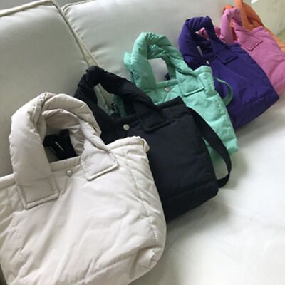 #ad Winter Space Bale Handbag Woman Casual Space Cotton Tote Cotton Crossbody Bag $37.28