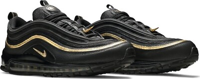 #ad Nike Air Max 97 #x27;Black Metallic Gold#x27; Shoes DC2190 001 $122.39