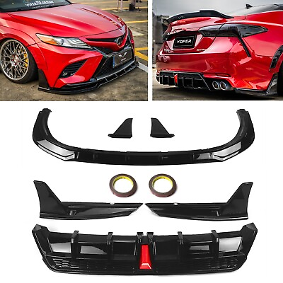 #ad For Toyota Camry SE XSE 2018 2024 YOFER Gloss Black Front Lip Rear Diffuser Kit $340.00