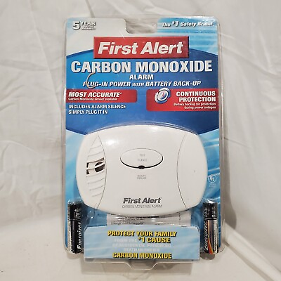 #ad First Alert Carbon Monoxide Alarm Plug In White With Battery Backup $15.00