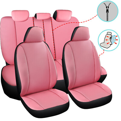 #ad Universal Leather Car Seat Covers Front and Rear Seat Covers for GMC $69.00