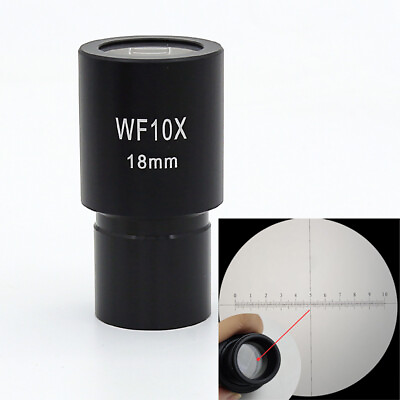 #ad WF10x 18MM Microscope Wide Angle Eyepiece for Biological Microscopes $14.16